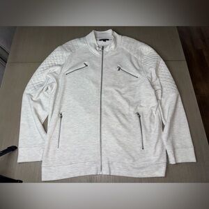 INC International Concepts Off-White Quilted Jacket